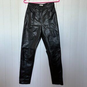 Wilfred Black Faux Leather Pants